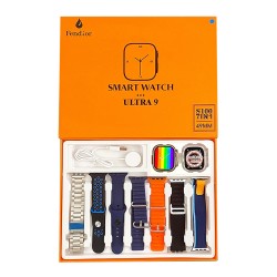 Smartwatch S100 Ultra 9 com 7 Alças e Capa Protetora 49mm (Versão para Chamada) NFC Azul Smartwatch S100 Ultra 9 com 7 Alças e Capa Protetora 49mm (Versão para Chamada) NFC Azul